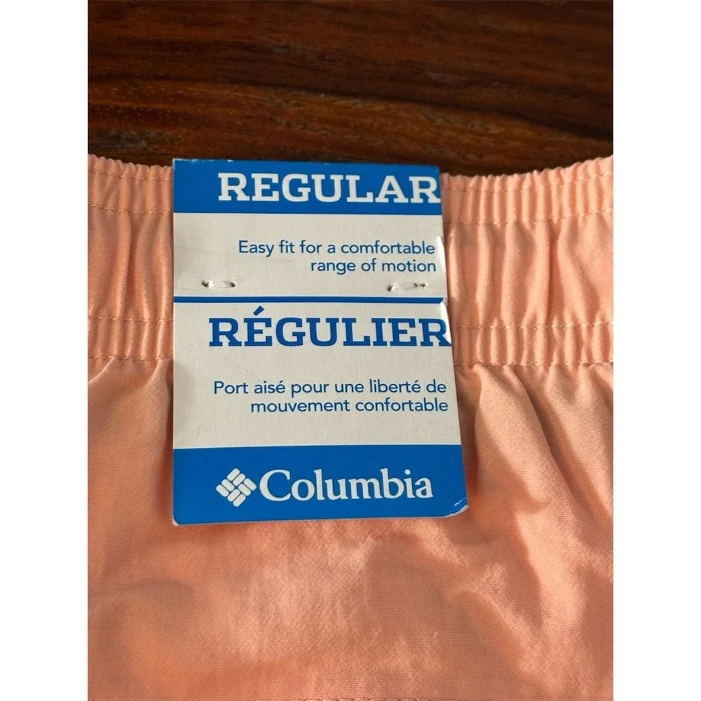Columbia Two-Tone Coral and Light Peach Athletic Shorts - Picture 6 of 9